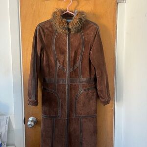 bagatelle brown leather coat